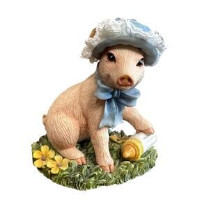 The Hamilton Collection Figurine Bebe Pigs On Parade Collection